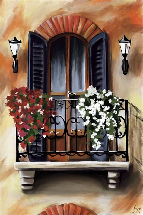 Balcony Painting by Shivangi Goenka | Saatchi Art