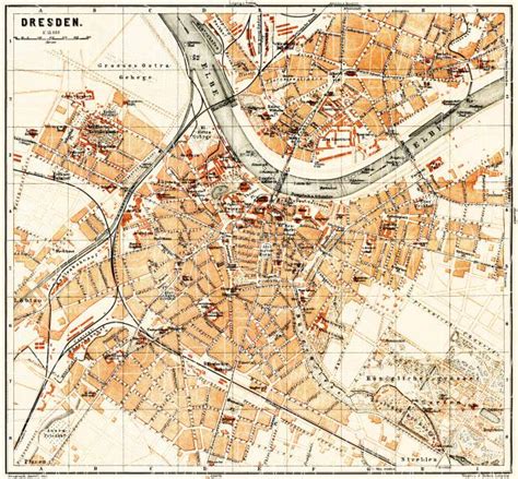 Old map of Dresden in 1887. Buy vintage map replica poster print or ...