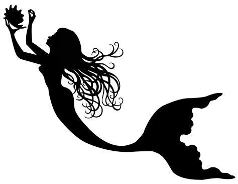 Mermaid Silhouette Clipart at GetDrawings | Free download