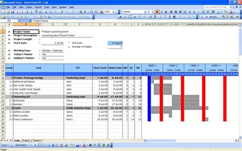 Gantt Chart | Excel Templates