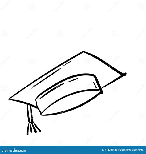 Graduation Cap Sketch Doodle Illustration School and Office Stock ...