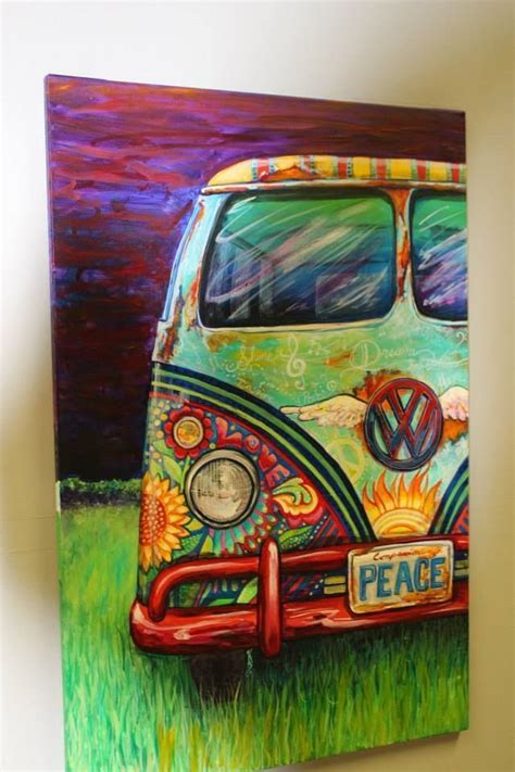 "Peacemobile" VW Hippie Bus Created by Kerian Babbitt Massey keriansart ...