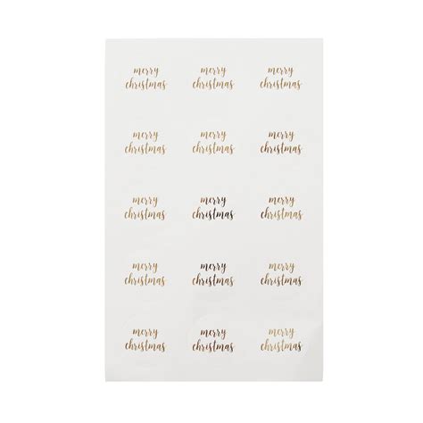 Gold Merry Christmas Envelope Stickers 15 Pack | Hobbycraft