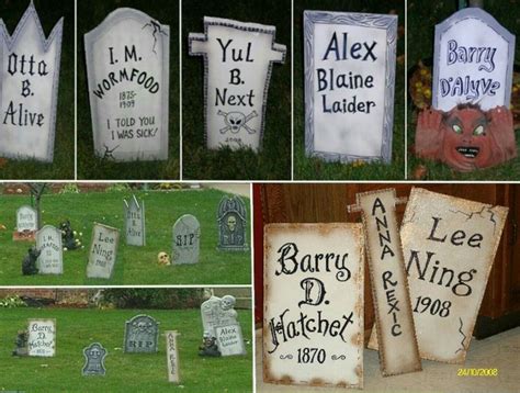 Pin by Deborah Bedard on Project Graveyard | Halloween gravestones, Diy ...