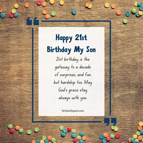 Happy 21st Birthday Son : 35+ Wishes And Messages