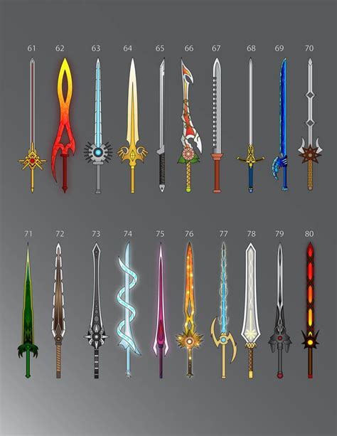 100 Swords: 61-80 by LucienVox on @DeviantArt Ninja Weapons, Anime ...