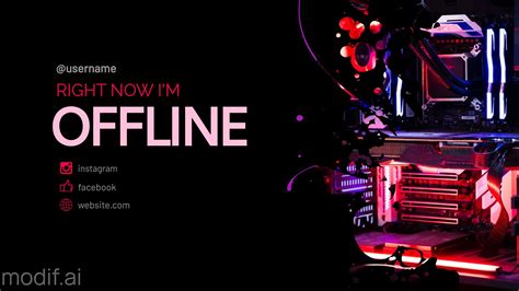 Twitch Offline Banner Template - Mediamodifier