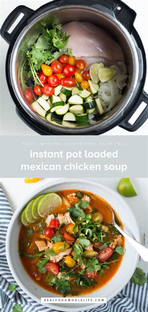 Instant Pot Loaded Mexican Chicken Soup | Recipe | Dairy free recipes ...