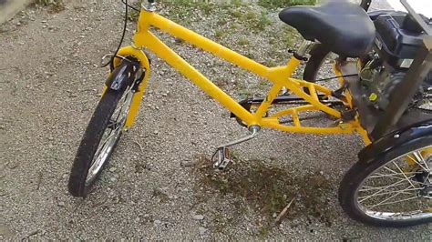 Motorized bicycle build three wheeled bike - YouTube