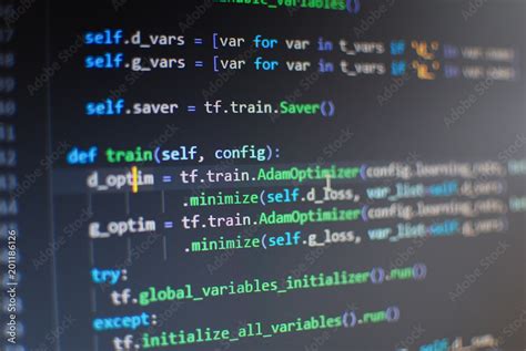 Machine Learning Python Code Stock Photo | Adobe Stock