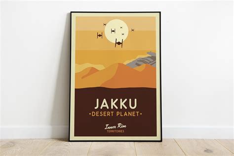 Star Wars Jakku Desert Planet Poster, Star Wars Galaxy Posters, Star ...