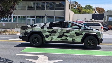 Tesla Cybertruck rocks camouflage wrap in latest sighting, but why?