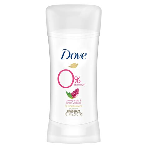 Dove 0% Aluminum Pomegranate and Lemon Verbena Scent Deodorant 2.6 oz ...