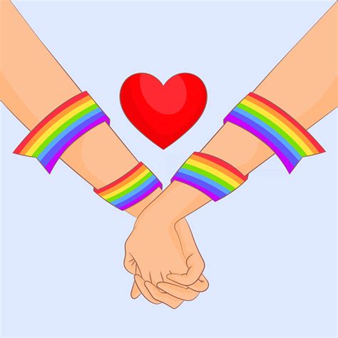 LGBTQ Pride Month, rainbow flag, love, couple 2791241 Vector Art at ...