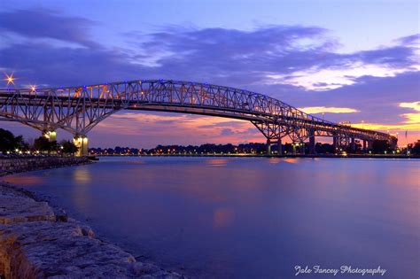 Bluewater Bridge At Sunset by Jale Fancey