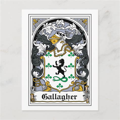 Gallagher Family Crest Postcard | Zazzle