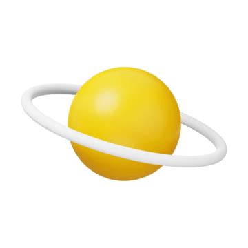 Yellow Planet With Ring 3d Icon Render, 3d Yellow Planet, Yellow Planet ...