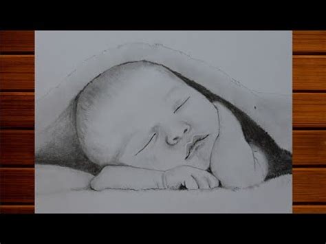 How to draw a sleeping baby easy - YouTube