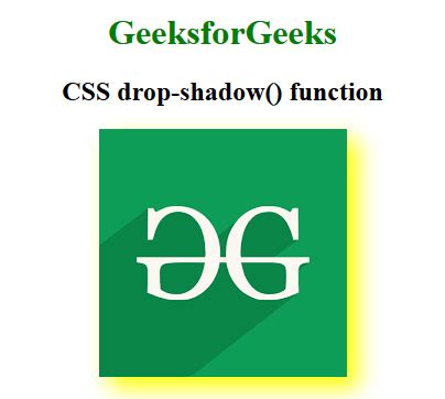 CSS drop-shadow() Function - GeeksforGeeks