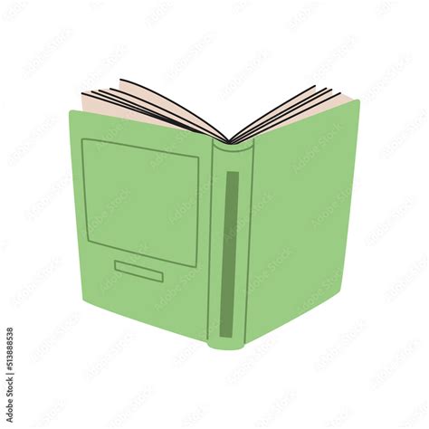 Open book with green hardcover. Reading and education concept. Hand ...