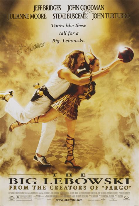 THE BIG LEBOWSKI (1998) POSTER, US, SIGNED BY JOHN GOODMAN AND JOHN ...