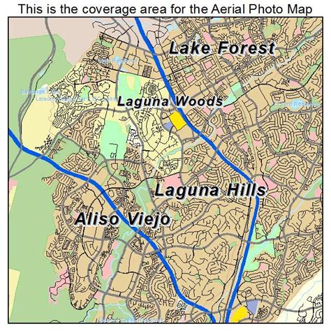 Aerial Photography Map of Laguna Hills, CA California