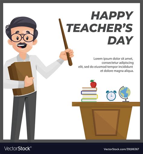 Banner design of happy teachers day Royalty Free Vector