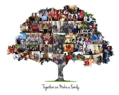 Personalized family tree photo collage family tree print birthday gift ...