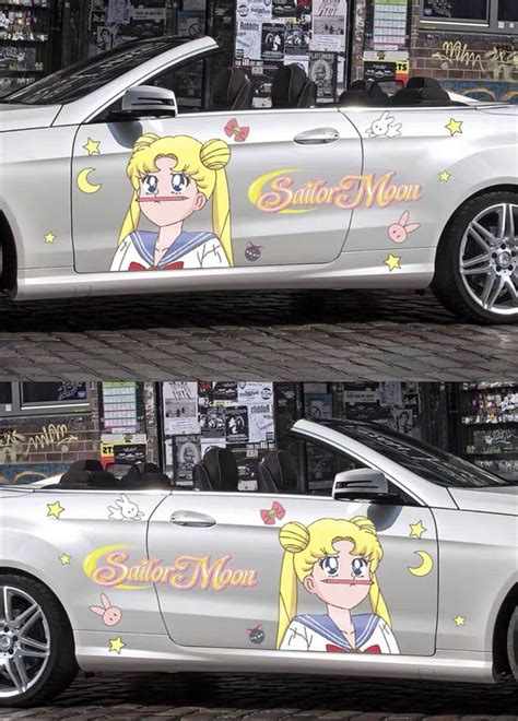 Anime ITASHA Sailor Moon Car Wrap Door Side Stickers Decal Fit With An ...