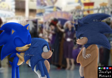 Modern Sonic and Sonic Movie Meet Ugly Sonic by JocelynMinions on ...