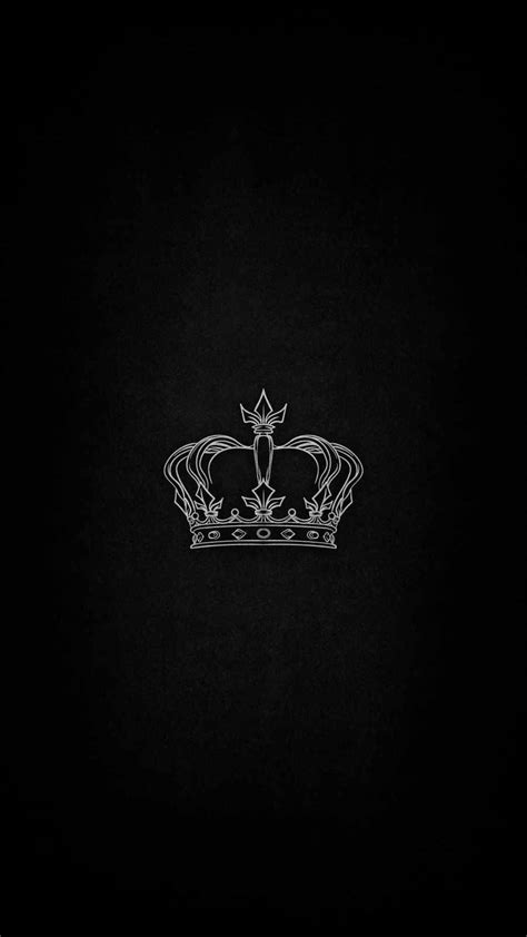 Download Minimalist Black King Crown Wallpaper | Wallpapers.com