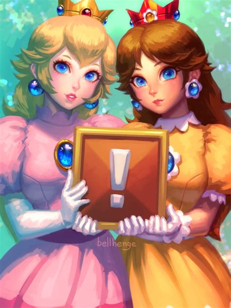 Peach and Daisy, old ver. by bellhenge on DeviantArt