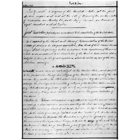 14th Amendment 1868 Nthe First Page Of The 14th Amendment Of The | Free ...