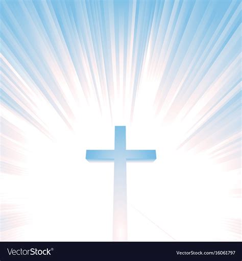 Heaven christian cross Royalty Free Vector Image