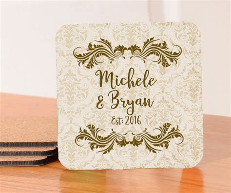 Personalized Monogramed Coasters, Vintage Coasters, Vintage Wedding ...