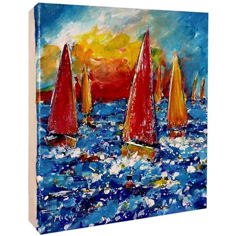 Sunset Sailing | Sailing Painting | Art featured in Vogue