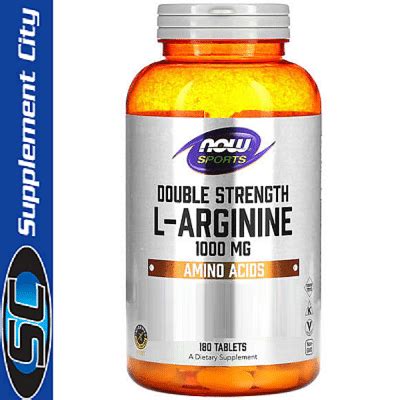 Now Double Strength Arginine 180 Tablets | Supplement City