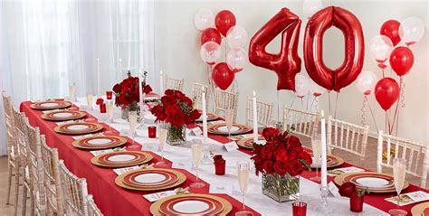 Ruby 40th Wedding Anniversary Party Supplies | Party City Canada