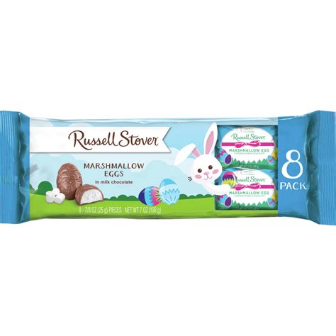 Russell Stover Easter Marshmallow Milk Chocolate Eggs, 0.875 Oz., 8 ...