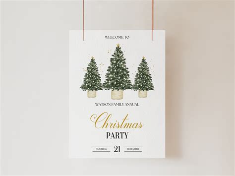 Christmas Welcome Sign, Welcome Poster, Christmas Party Welcome Sign ...