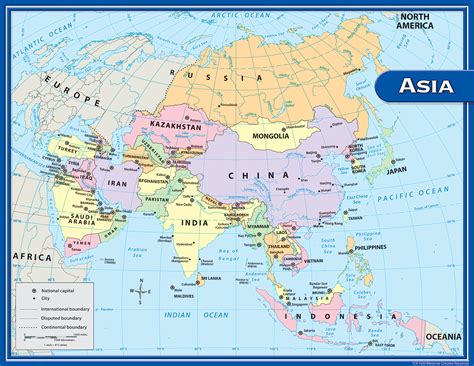 Asia Map Chart