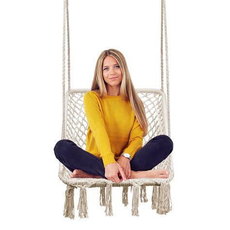 Hammock Chair Macrame Swing (Square Style) – Sorbus Home