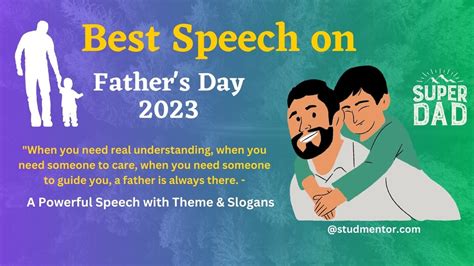 Best Speech on Father's Day - 18 June 2023