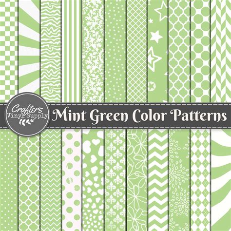 Mint Green Color Patterns – Crafter's Vinyl Supply