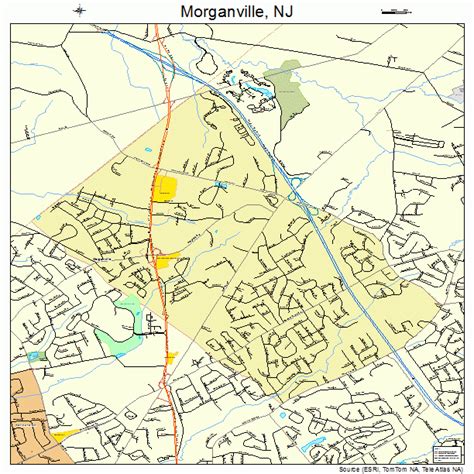 Morganville New Jersey Street Map 3448030