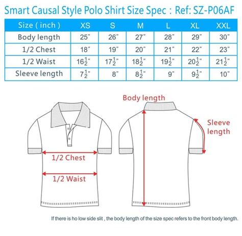 polo t shirt size chart, polo t-shirt size guide, mens polo t shirt ...