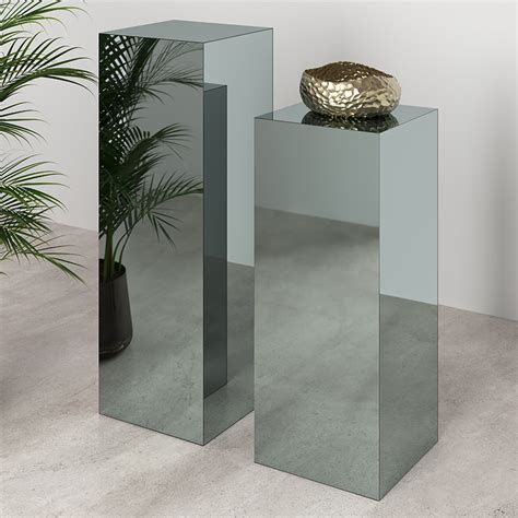 Black Mirrored Pedestal | shopPOPdisplays