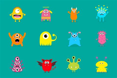 Monster big set. Cute characters.