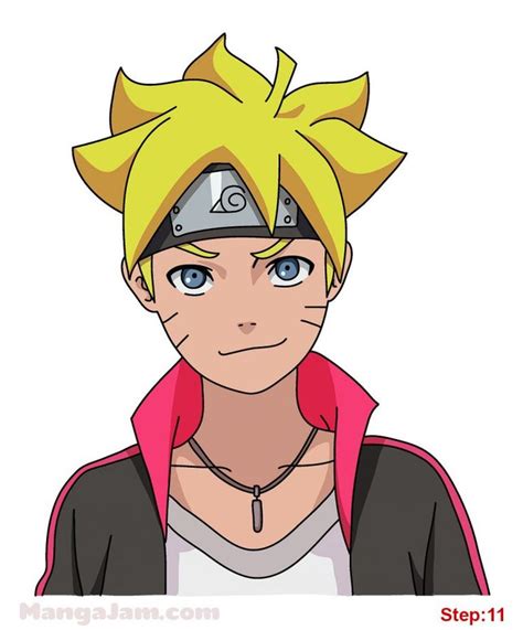 How to Draw Boruto Uzumaki from Naruto - MANGAJAM.com | Karya seni ...