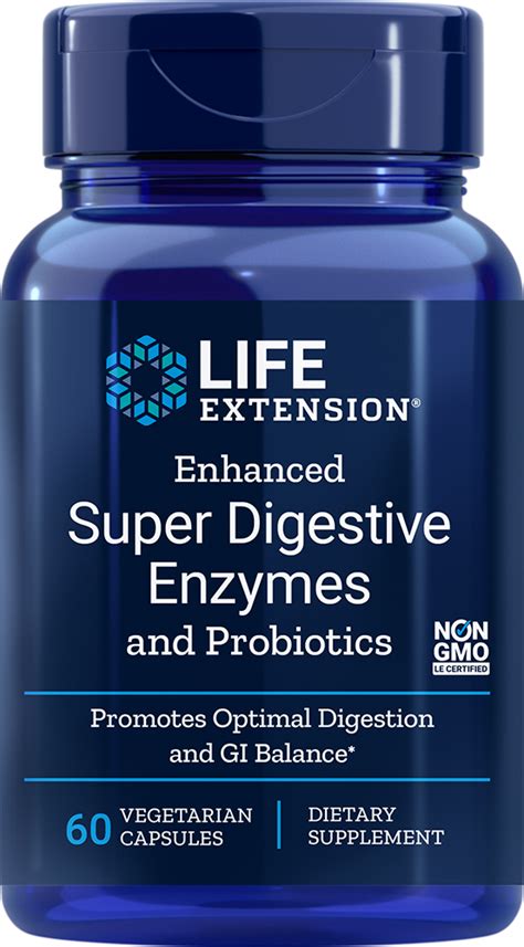 Enhanced Super Digestive Enzymes and Probiotics, 60 vegetarian capsules